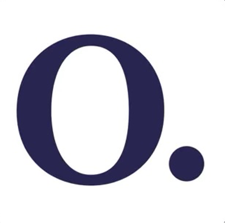 A screenshot of the Organizer App logo which is a large O and a period.
